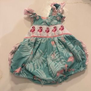 lil cactus flamingo romper
